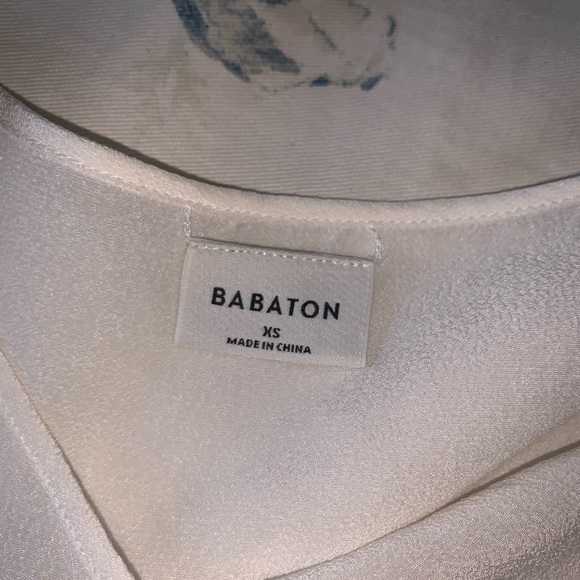 Flare Sleeve Aritzia Babaton White Blouse - Picture 4 of 5